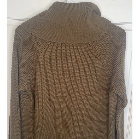 Michael Kors Women's Waffle Knit Cowl Neck Sweater Sz L Long Sleeve Cozy Modern - Picture 7 of 13